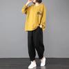2PC Summer Suit Women T-shirt Pants Two-piece Comfortable Short-sleeved Top and Longs Pants Loose Casual Oversized Suit