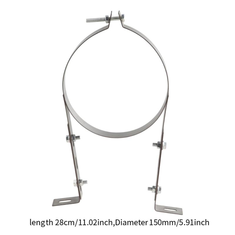Chimney Pipe Wall Strap Split Ring Hanger Pipe Bracket Clamp for Winter Stove