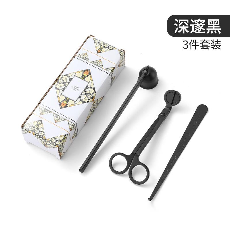 Candle Care Kit Stainless Steel Candle Wick Trimmer Cutter Snuffer Dipper 4Pcs Rose Gold
