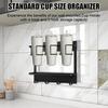 Органайзер для бутылок с водой, стойка для стаканов объемом 20 унций, 30 унций, 40 унций, с ручкой, держатель для кухонного шкафа с крючками для хранения чашек