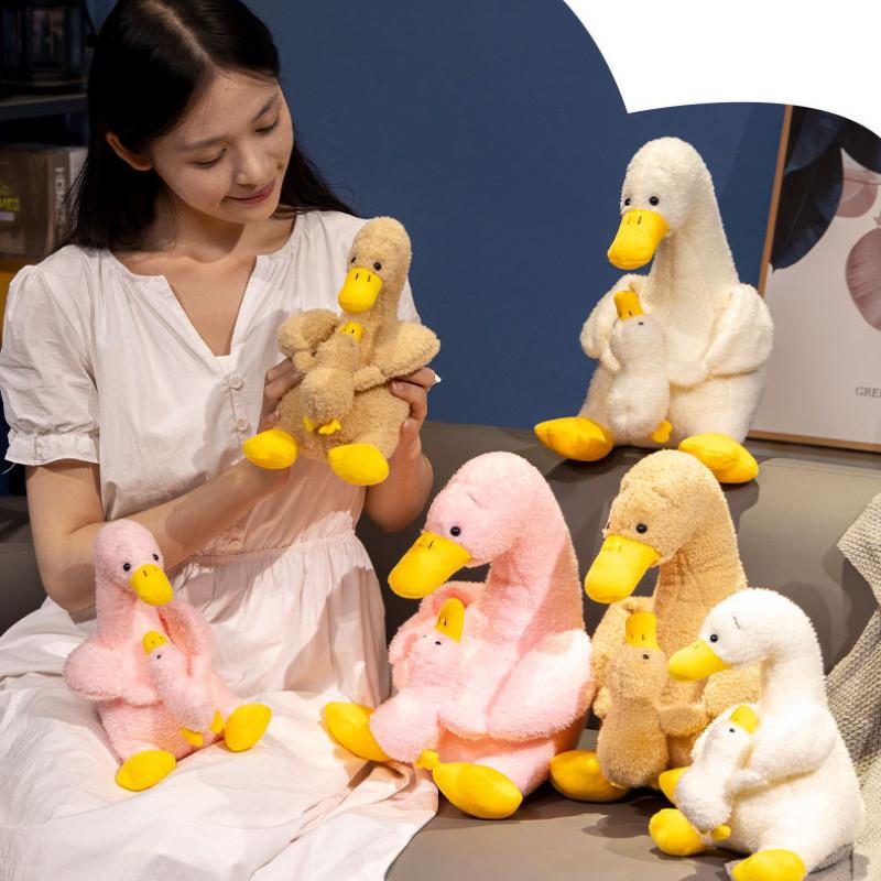 Mother And Duck Duckling Plush Toy Stuffed Animal Cartoon Doll Gift Decor Home
