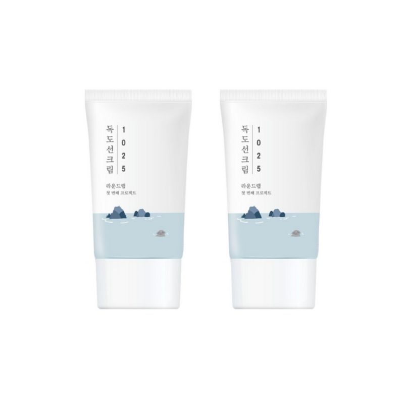 ROUND LAB 1025 Dokdo Sunscreen SPF 50+ PA++++ 50ml x 2 Packs 2026 New Launch Deep Hydrating Gentle Daily Sensitive Skin Care Set