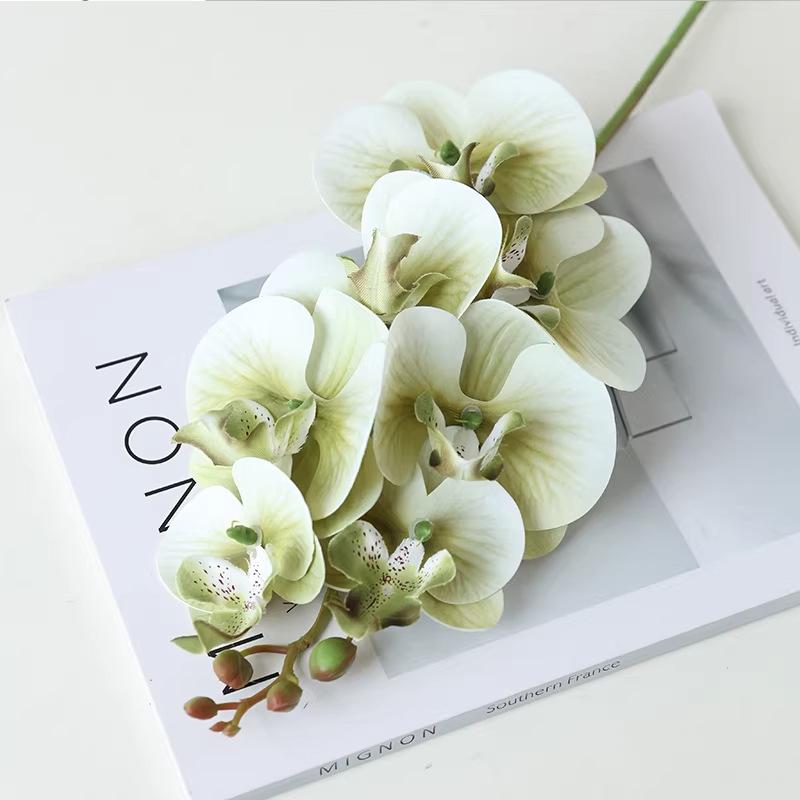 Artificial Phalaenopsis Orchid: Elegant Home Decor Faux Flower Arrangement for Living Room