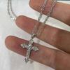 Elegant Zircon Cross Pendant Necklace for Women – Versatile and Stylish Choker Clavicle Chain