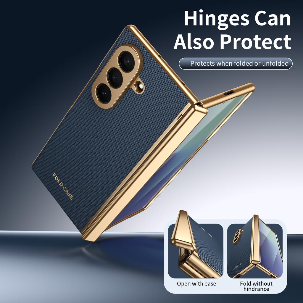 Чехол для Samsung Galaxy Z Fold 7 6 5 4 3 Кожаный Защитный Задний Чехол с Покрытием для Телефона Samsung Z Fold7