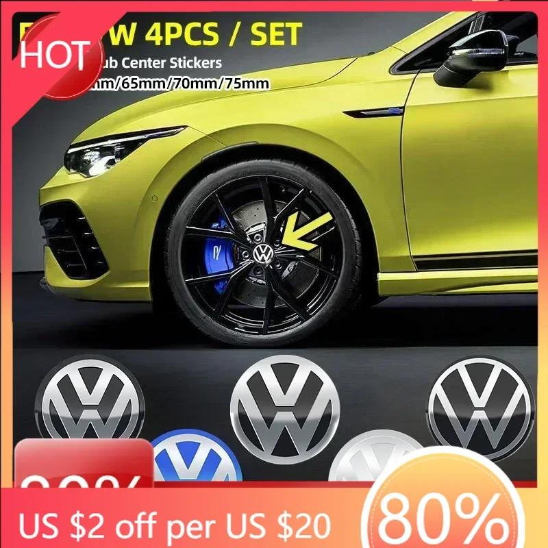 Для VW Новый 4 шт. 56/60/65/70/75 мм Колпачки ступицы колеса автомобиля Наклейка Значок Для Volkswagen VW B5 GTI Golf 5 7 Caddy Passat b6 Tigua