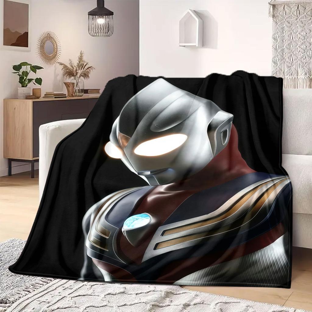 Ultraman anime Flannel Blanket Warm,Comfortable,Suitable for Bedrooms,Sofas,Beds,Chairs,Picnics,Travel