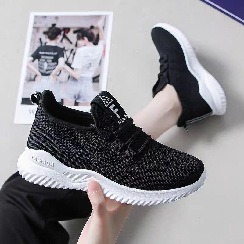 Женские спортивные кроссовки Flyknit Mesh Белые - Весна/Лето Корейский стиль, Дышащие кроссовки для студентов