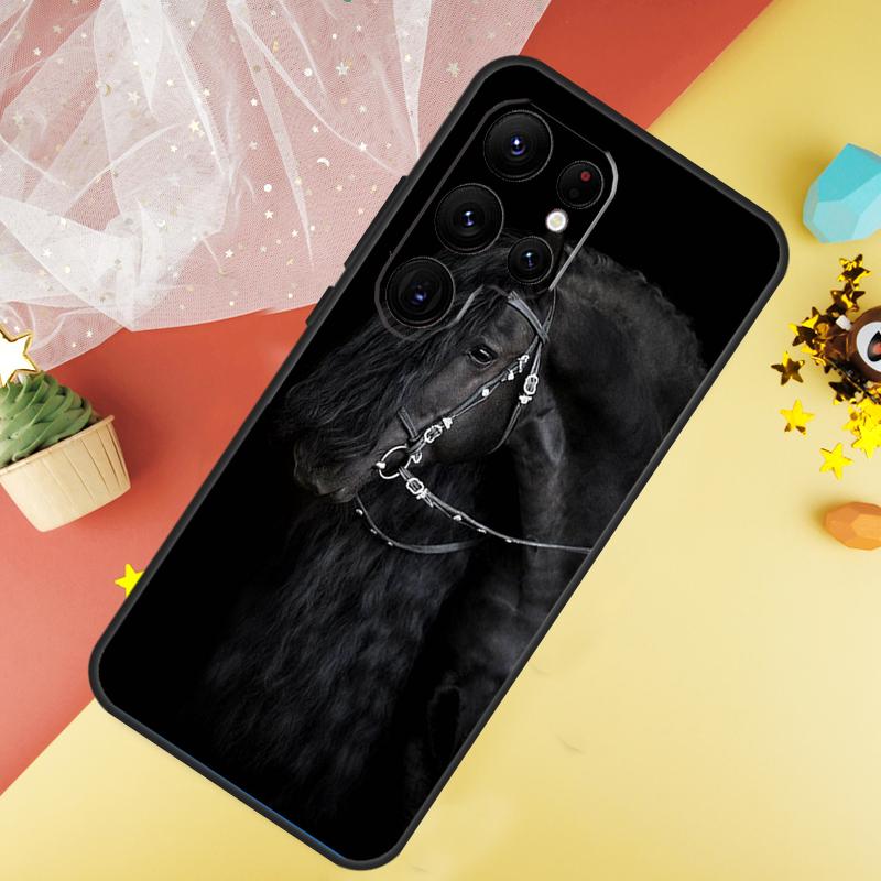 Красивый Черный Конь Чехол Для Samsung Galaxy S22 S23 S24 Ultra S8 S9 S10 Plus Note 10 20 Ultra S20 S21 FE Чехол