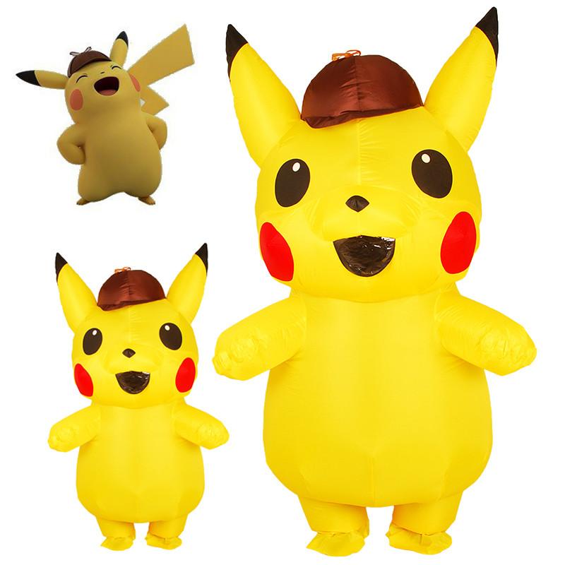 Versatile Kids Adult Mascot Detective Pikachu Inflatable Costume With Timeless Appeal For Any Occasion