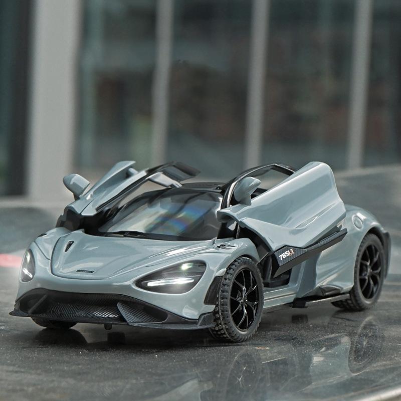 1/32 Mclaren 765LT Серия Суперкаров Металлический Литой Модель Автомобиля Книжный Шкаф Библиотеки Декорации Подарки для Друга Коллекция Хобби
