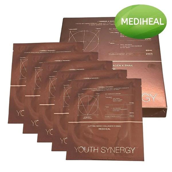 Mediheal Молодежная синергетическая лифтинг-маска Коллаген X Улитка - 1 шт. (5шт)/ Антивозрастной, Увлажняющий, Корейская косметика, Kbeauty
