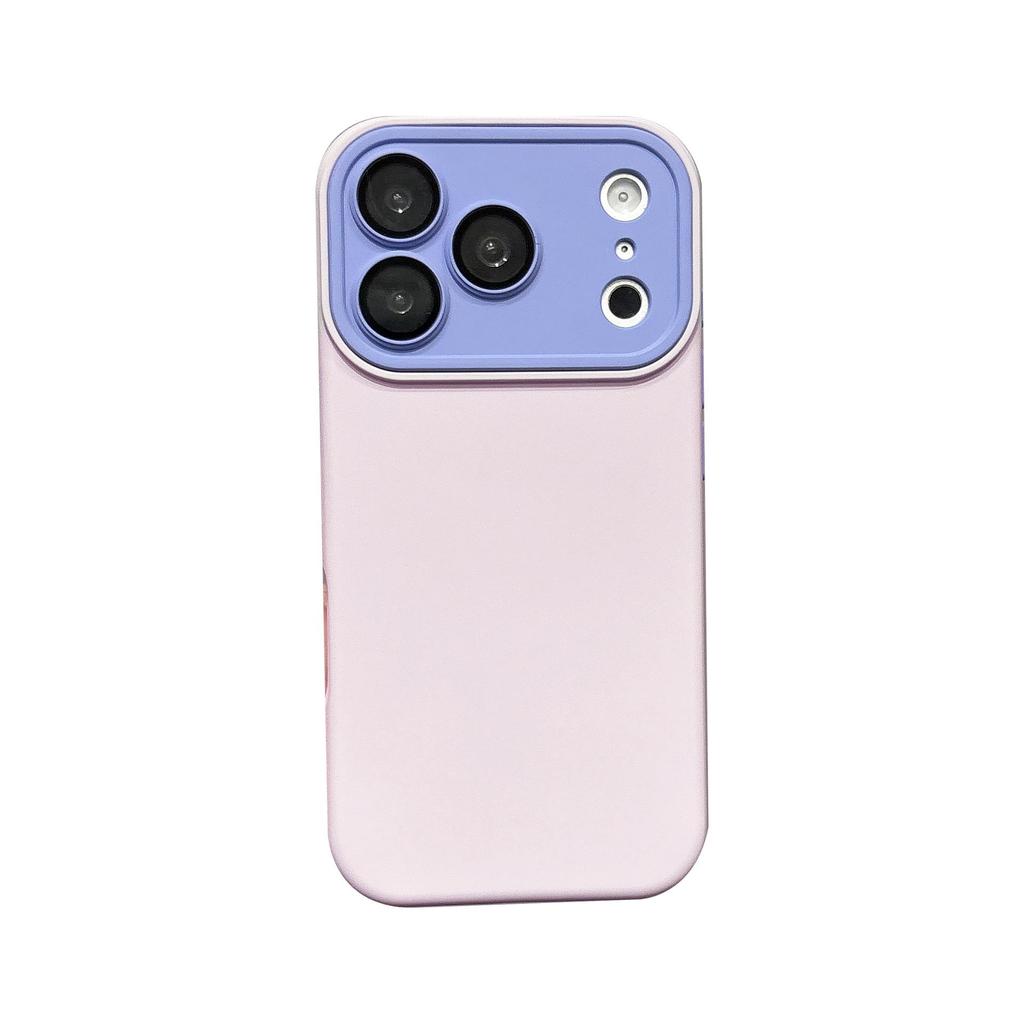 Чехол для iPhone 17 Pro Max: Контрастный цвет, Ударопрочный Жидкий силикон Имитация