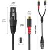 Разветвитель 2RCA Male на XLR Female Patch Cord Кабель-разветвитель XLR на 2RCA Стерео Микрофонный Кабель XLR на 2RCA Кабель Оборудование