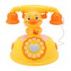 Игрушка детский телефон в форме утки, симуляция, сенсорное обучение, музыка, свет, игрушка-телефон для притворства, желтый