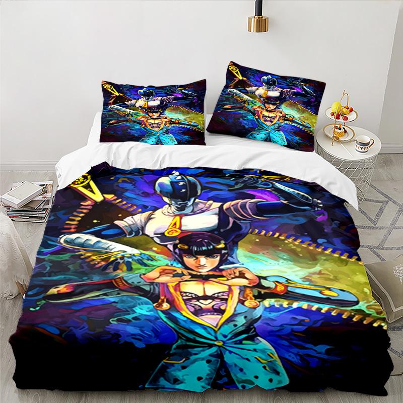 3PCS Jojo Bedding Set Printed Duvet Cover Closure Includes 1 Duvet Cover & 2 Pillowcases for All Seasons Bedroom Decor