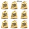 20pcs Golden Drawstring Bags - Luxurious Jewelry & Gift Pouches for Weddings, Christmas, Candy & Chocolate Packaging