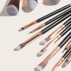 14 шт./набор кистей для макияжа для начинающих, мягкая щетина, кисть для пудры, кисть для румян, кисть для теней для век, полный набор косметических инструментов для женщин и девушек