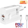 USB C 120 Вт Gan Супербыстрое PD-зарядное устройство для ноутбуков, планшетов, iPhone 15, iPad, Macbook, OPPO, Samsung, Xiaomi, USB-адаптер для быстрой зарядки