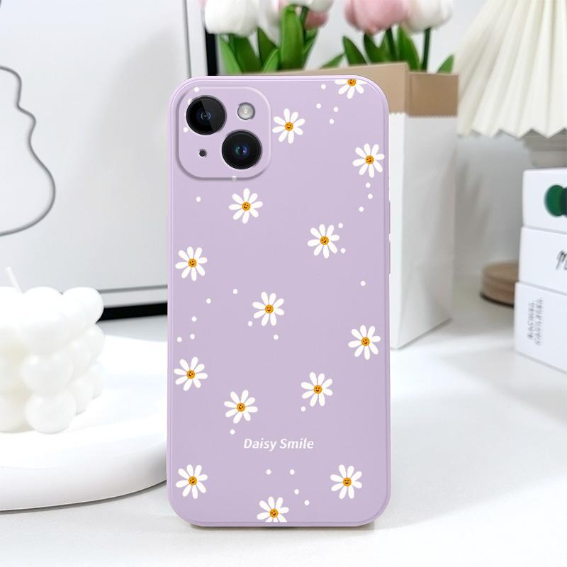 Чехол для телефона «Улыбающаяся ромашка» для iPhone 17 17 Air 16 16e 15 14 13 12 11 X XR XS Plus Pro Max Mini Силиконовый чехол