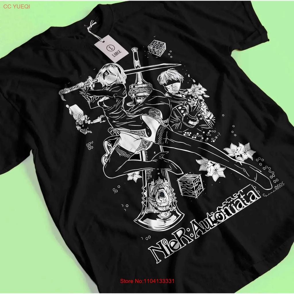 Nier Automata T Shirt Yorha 2a 2b 9s Emil Anime Kaine Devola Waifu Vintage Washed Breathable Stylish Designer Clothes