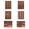 Variety Grids Mini Jewelry Holder Brown Dollhouse Shelf NEW Miniature Trinket Shelf  Ornaments