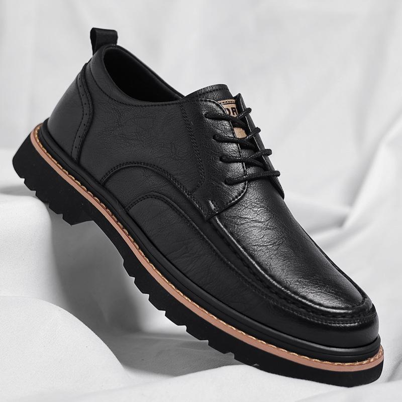 Men Leather Shoes 2024 Autumn Business Formal British Style Casual Soft Sole Retro Trend Fashion Men's Leather Shoes Size 38-44