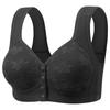 Women's Soft Cotton Front Buckle Wireless Vest Bra - Plus Size, Breathable, Comfortable, Thin Cup, Floral