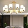 Современная творческая гостиная люстры стеклянный абажур золотисто-черный потолочный светильник столовая отель домашнее освещение украшение