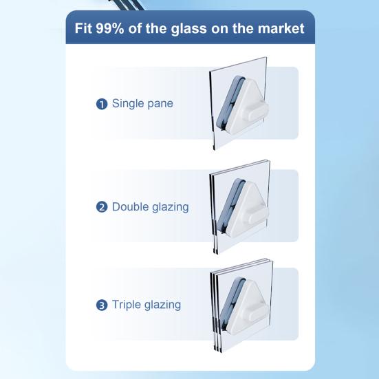 Магнитный стеклоочиститель Эргономичный дизайн Треугольный магнитный очиститель лобового стекла Инструмент для замены Аксессуары для стеклоочистки
