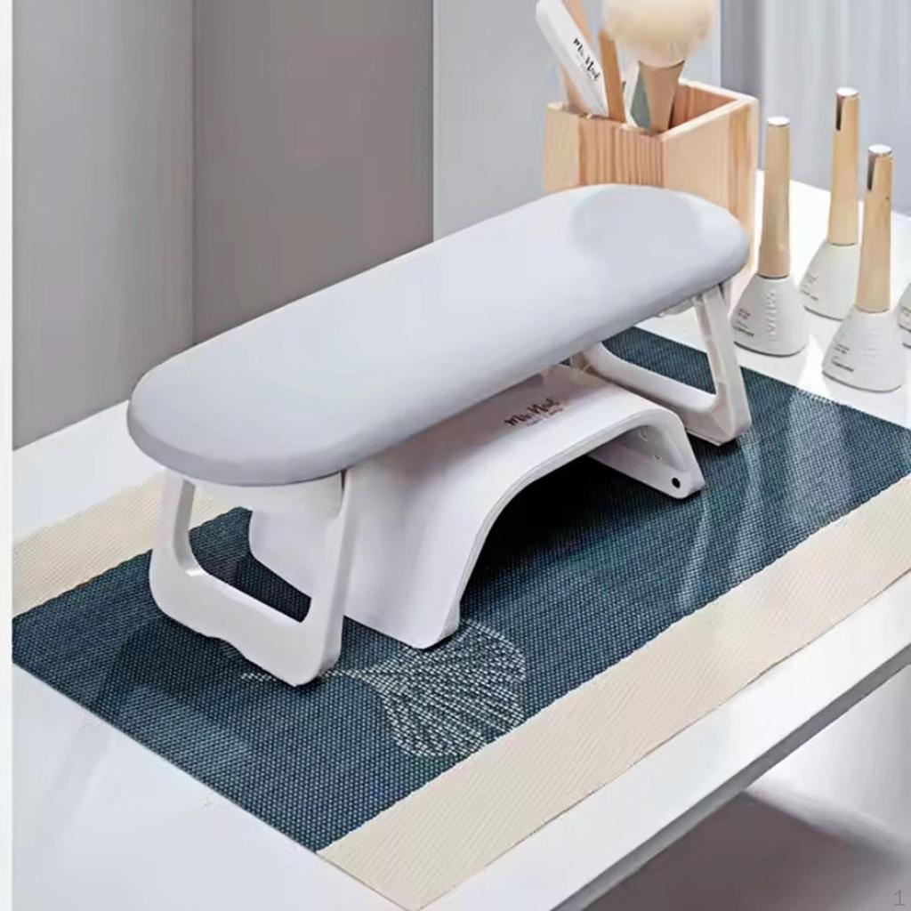 Nail Arm Rest Armrest,Manicure Tool,Foldable,Salon Use Anti Slip Professional Nails Cushion Hand