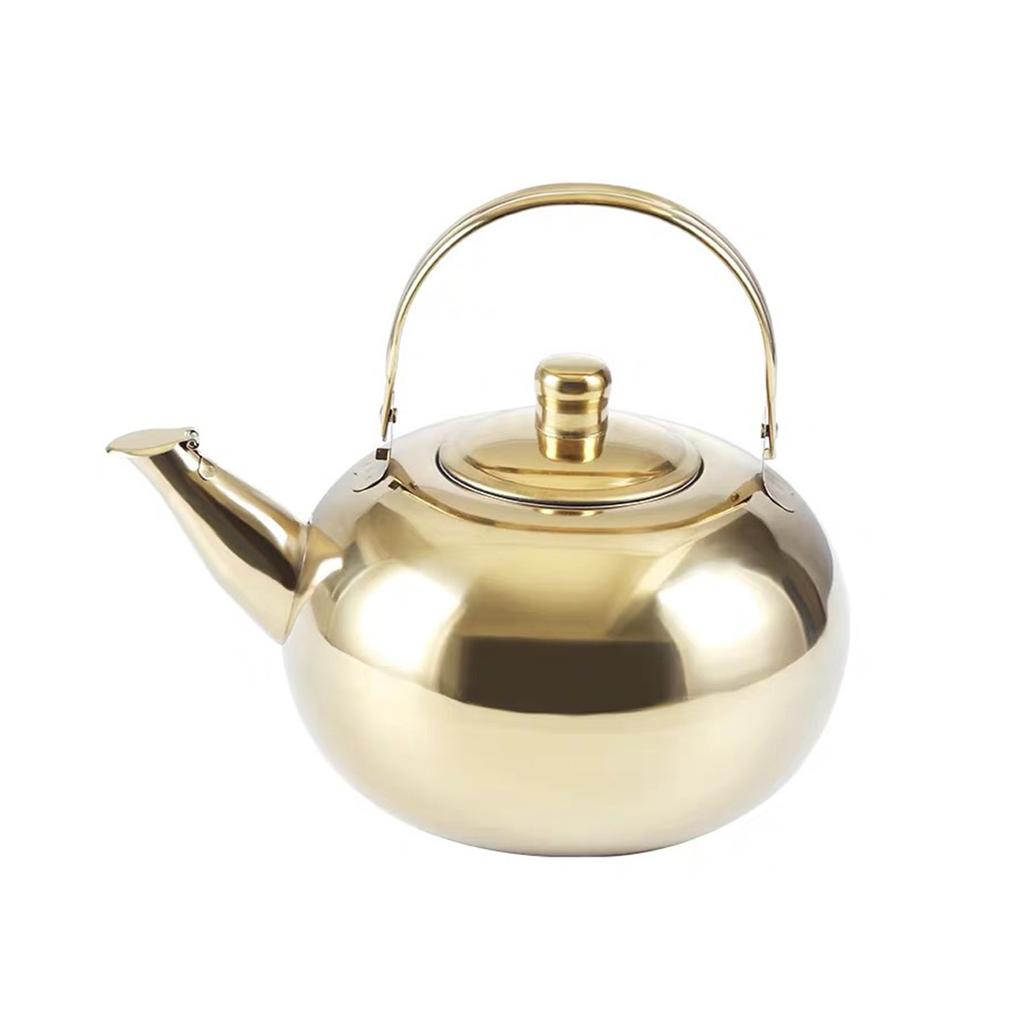 Stainless Steel Teapot with Infuser Short Spout Pour Over Coffee Kettle Stovetop Kettle Round Coffee Tea Pot Easy To Use