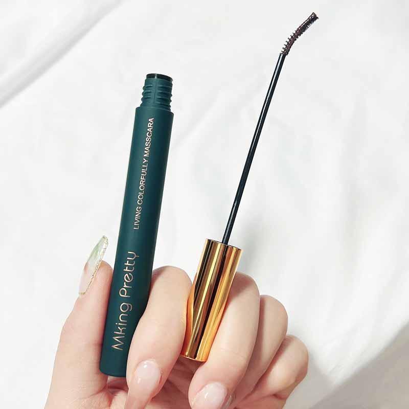 1 шт., тушь для ресниц из шелкового волокна для наращивания ресниц, черная, густая, бигуди для ресниц, косметический инструмент для макияжа, 4 цвета на выбор