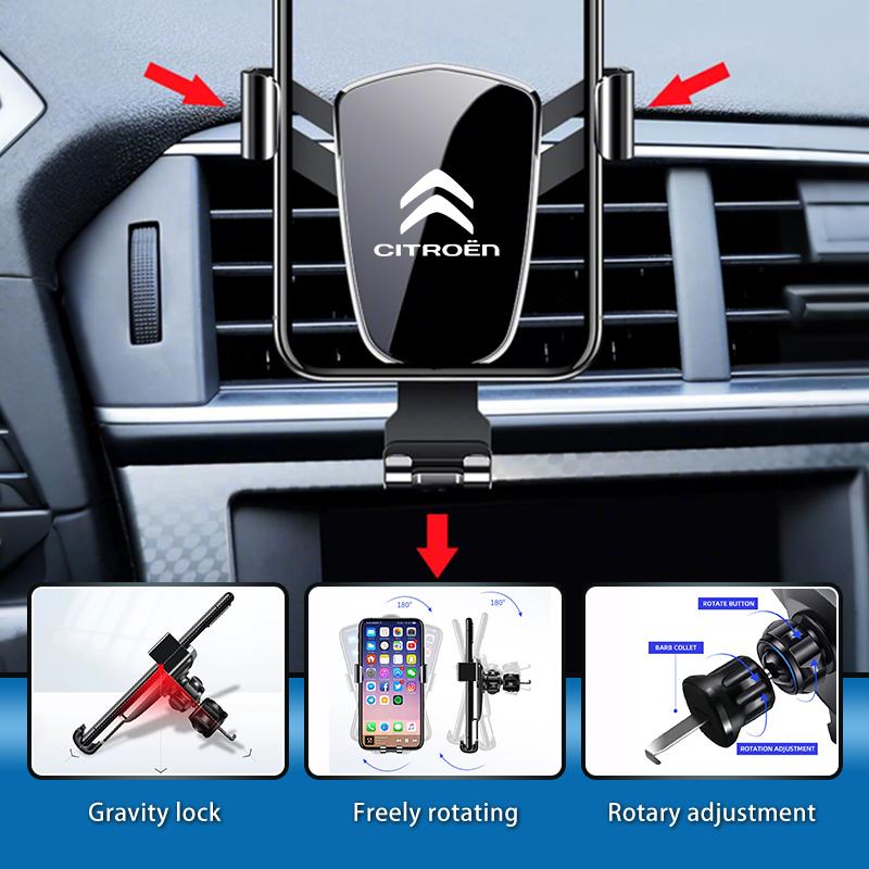 Car with Hook Air Vent Mount Anti-Shake Stable For Citroen C4 C3 C5 C1 C2 Berlingo Celysee Cactus Picasso Aircross Saxo Grand alp123