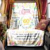 60Th Birthday Celebration Four Seasons Blanket Customized With Your Name Lightweight And Warm Perfect Gift For Home Office Camping Sofa Travel Beach