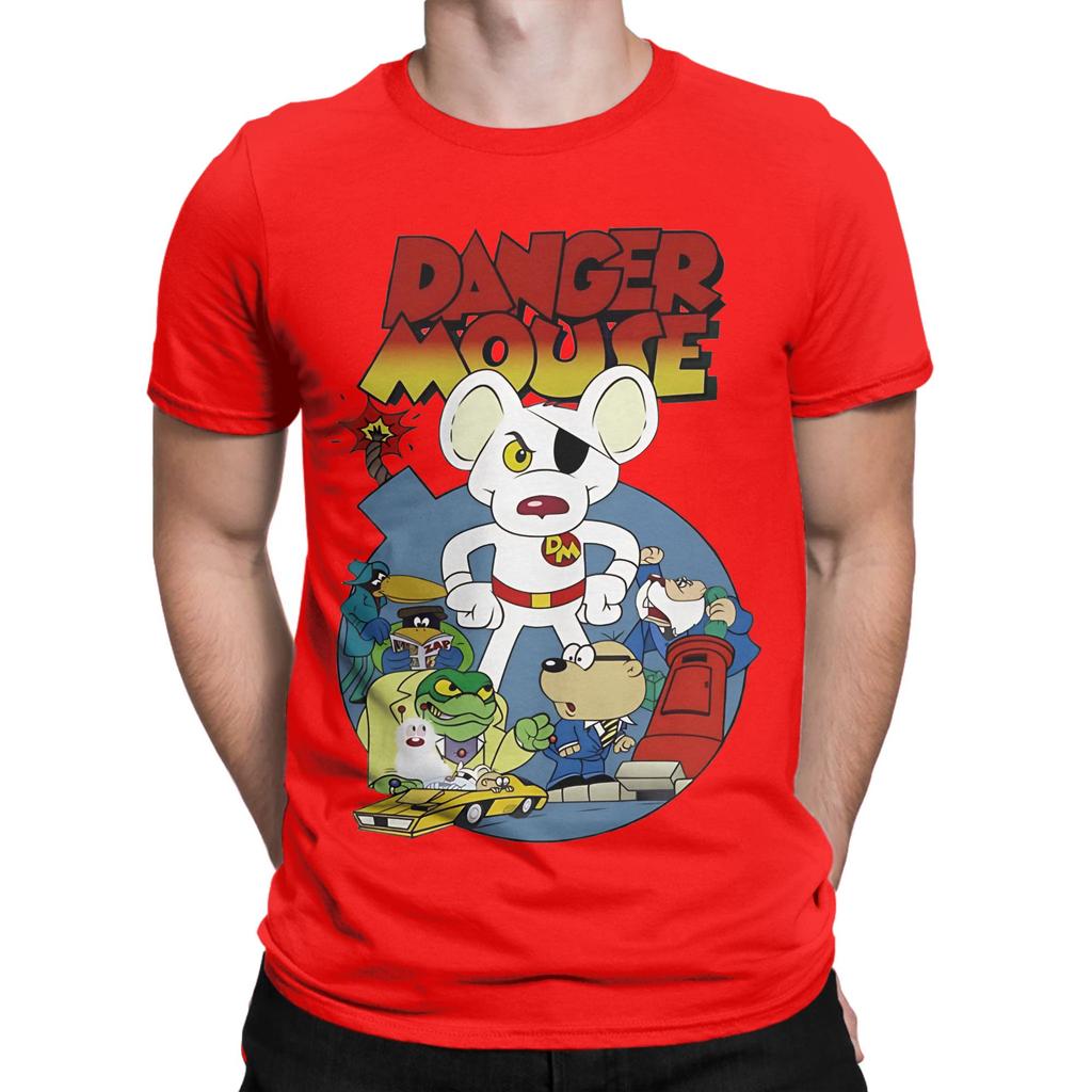 danger bom Novelty 100 Cotton TShirt Danger Mouse Tees Tops For Unisex