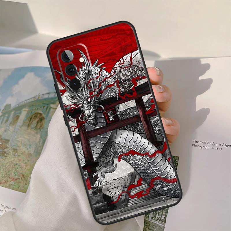 Японский чехол-дракон для Samsung Galaxy A13 A33 A53 A34 A54 A14 A15 A16 A26 A36 A56 A12 A32 A52 A06 A35 A55