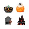 Миниатюрные фигурки на Хэллоуин, мини-симуляция, фигурки тыквенных призраков на Хэллоуин, украшение для дома, фестиваль, поделки из смолы, подарок