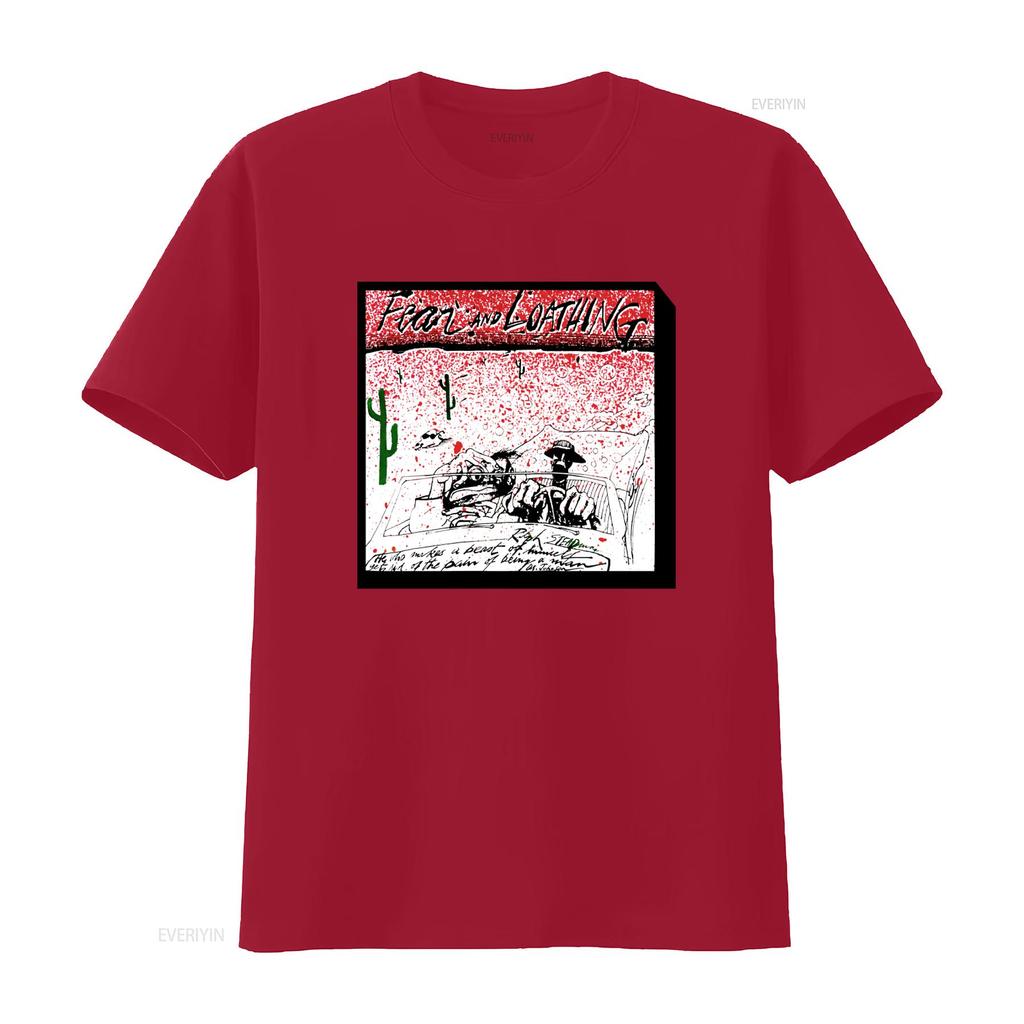 Retro 80s 90s Fear and Loathing Ralph Steadman Vintage Art T Shirt vintage Washed streetwear Top For Everyday Wear Comfortable