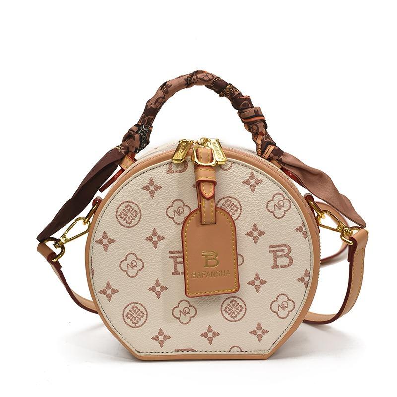 Диагональная нишевая круглая сумка для торта женская универсальная сумка-мессенджер на одно плечо, высококлассная маленькая круглая сумка, весенне-летняя женская сумка