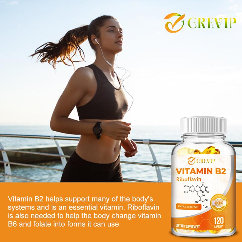 Vitamin B2 Capsules, 400mg High-Dose, Immune Support, Suitable for Men and Women
