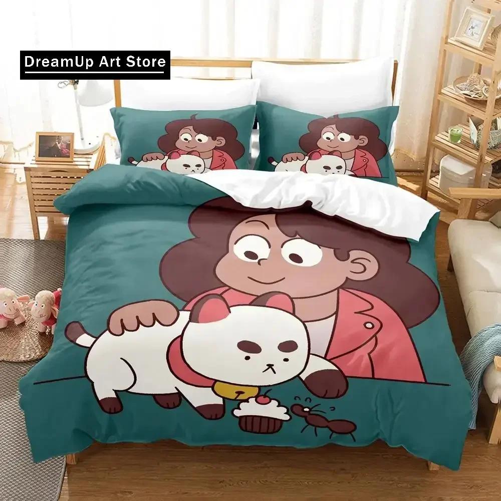 3D Печать Мультяшная Пчела и PuppyCat Постельное Белье Пододеяльник Комплект Постельного Белья Покрывало Наволочка Одеяло Кинг Квин Размер Мальчики Взрослые