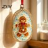 Holiday Seasonal Gift Christmas Sea Glass Sun Catcher, Acrylic Hanging Ornament for Garden Home Decor, Festive Window Wall Decoration Rainbow Maker