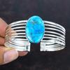 Tibetan Turquoise Cuff Bracelet Beautiful Gemstone Bangle 925 Sterling Silver Bangle Adjustable Cuff Bracelet Handmade Jewelry Gifts for Him