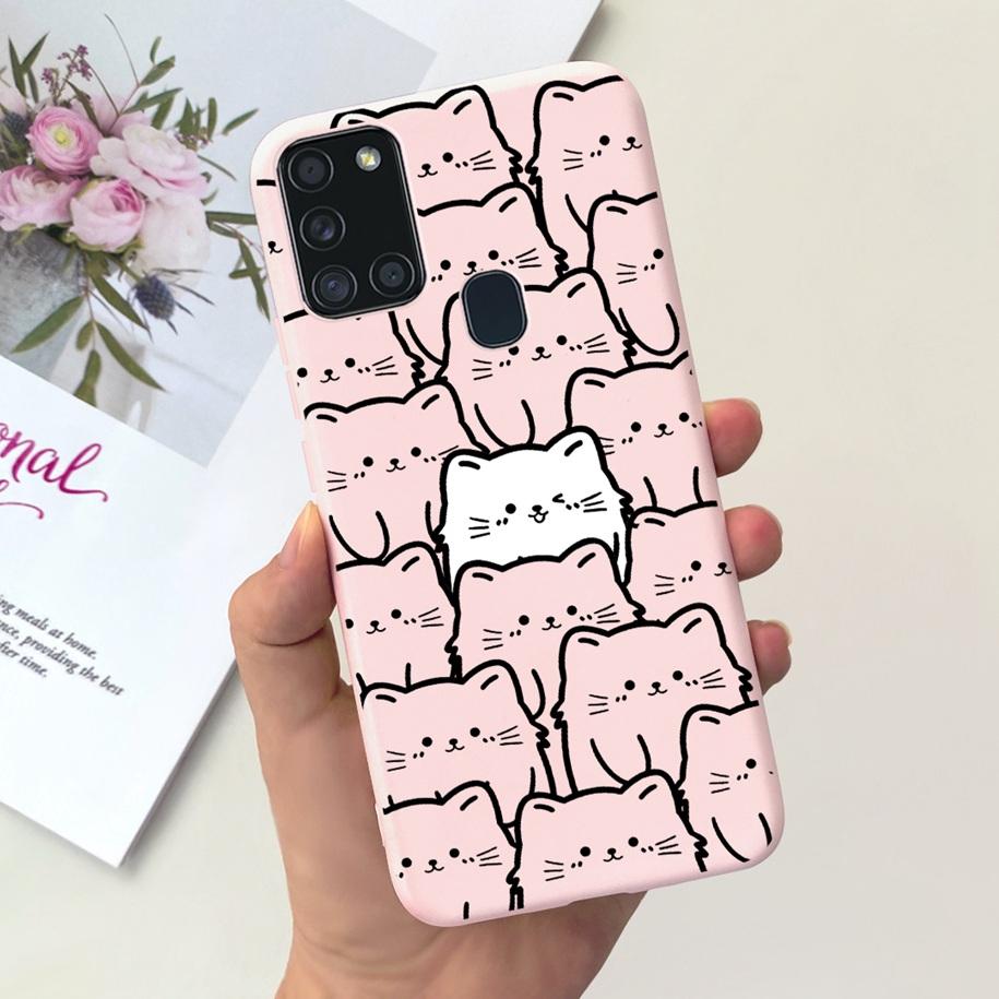 Чехол для Samsung A21S SM-A217F A 21S Задняя крышка Модный Цветочный Мультяшный Мягкий Силиконовый ТПУ Чехол для Телефона Для Samsung Galaxy A21s Capa