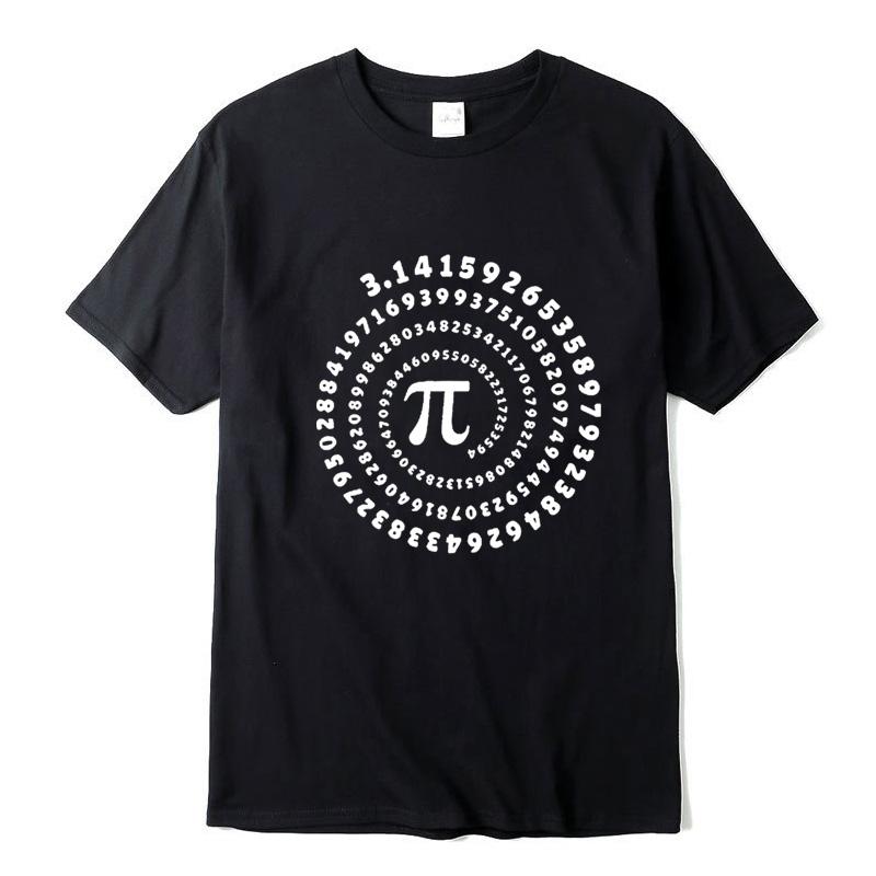 Mens High Quality 100 cotton funny pi design print summer loose oneck men tshirt short sleeve tshirt male tees tops