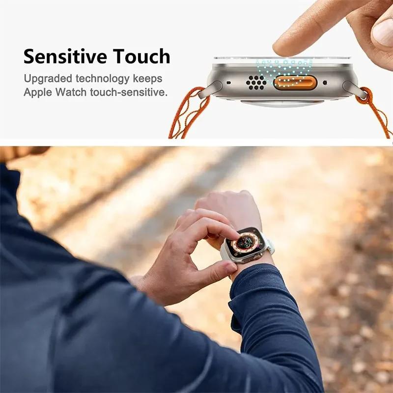 Закаленное Стекло Для Apple Watch Ultra 2 49мм Защитная Пленка от Царапин для iWatch Ultra Быстрая установка Защитная Пленка