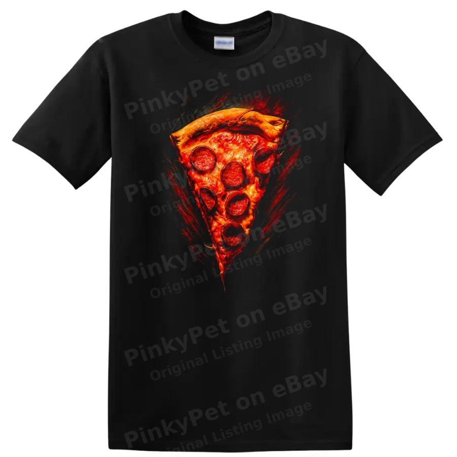 Pizza Slice Graphic T Shirt Spicy Food Lovers Urban Style Tee