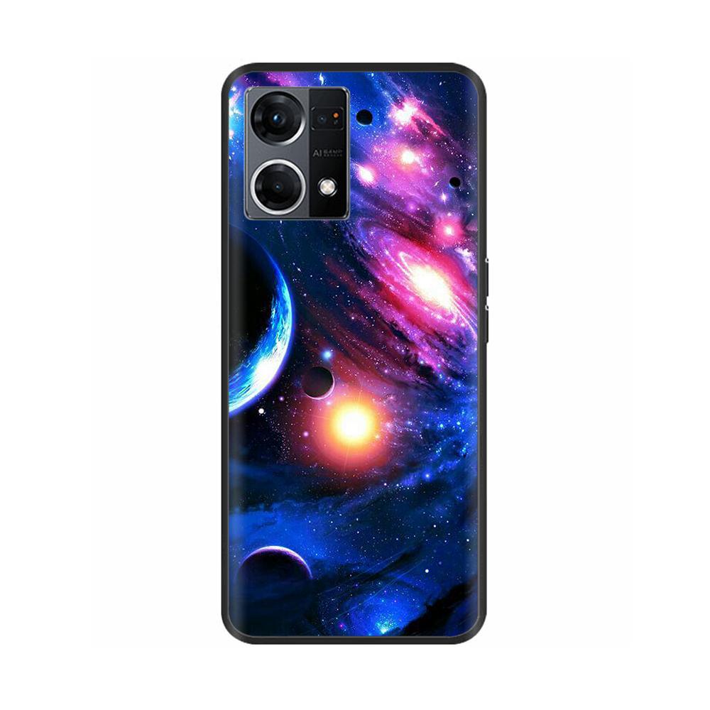 Чехол для Oppo Reno7 4G Чехол Reno7 Силиконовый Мягкий Ударопрочный ТПУ Задние крышки для OPPO F21 Pro Reno 7 4G Чехол Черный Бампер Fundas