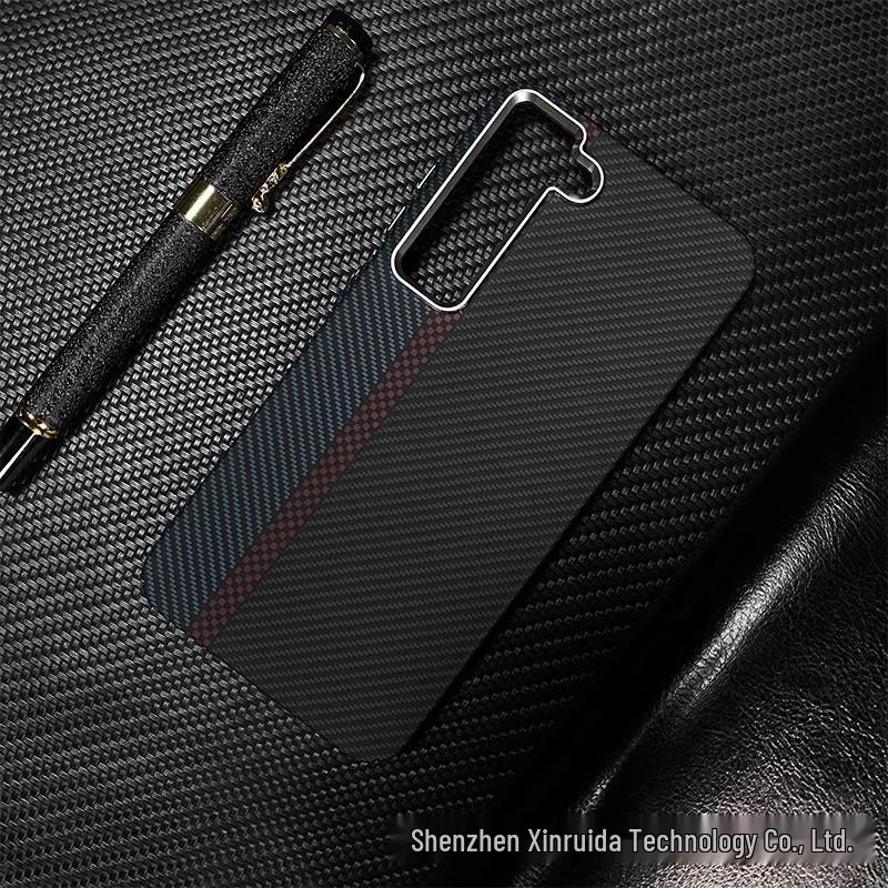 «Защитный чехол из магнитного кевлара с узором из углеродного волокна для Samsung S24Ultra/S23Ultra»